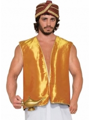 Gold Genie Vest - Desert Prince Sultan Costumes